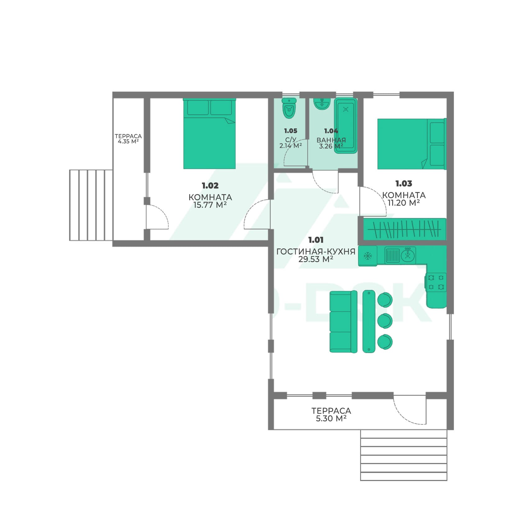 Б-70 — планировка 1