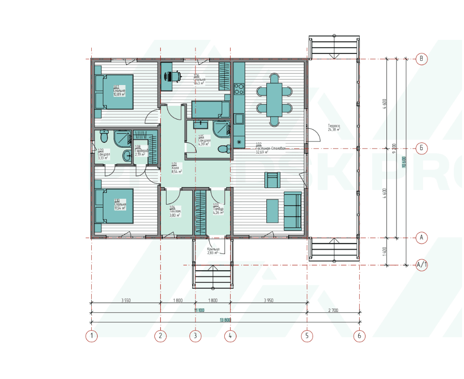И-100 — планировка 1
