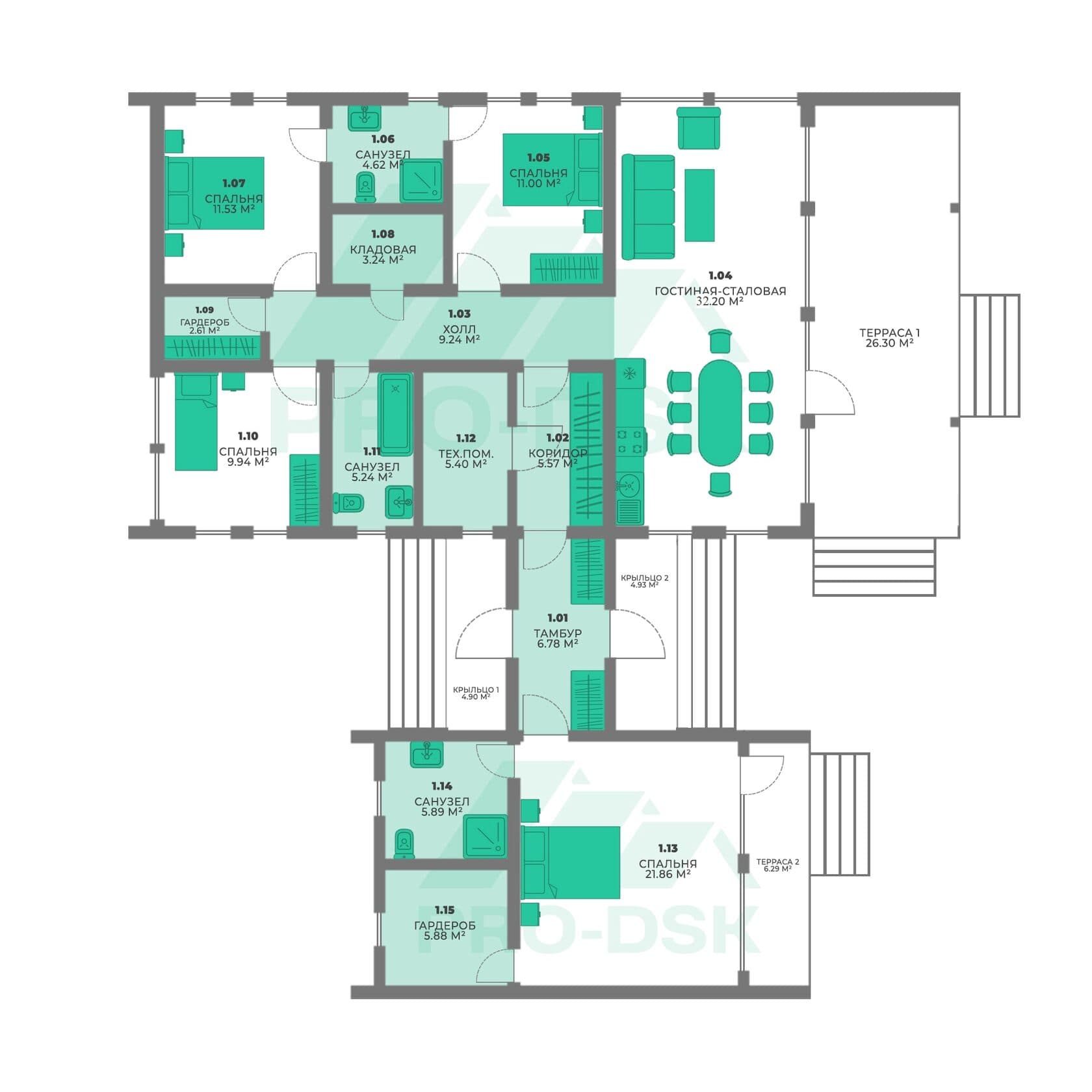 Б-206 — планировка 1
