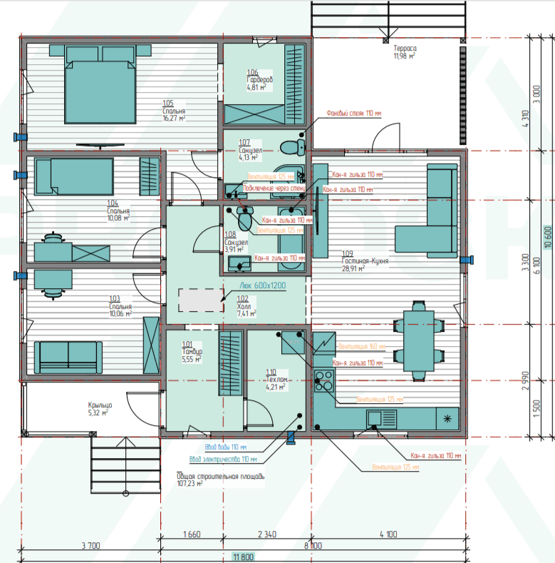 Райт-100 — планировка 1